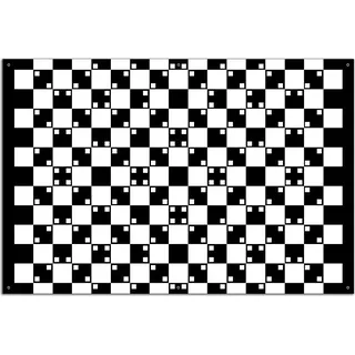 Wallario Outdoor-Poster für Garten oder Balkon, Motiv Optische Täuschung - Illusion - schwarz weiß, in ca. 61 x 91,50 cm - Schwarz