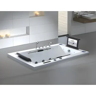 Sprudelbad Whirlpool Hydromassagewanne Massagebad Hot Tub 190x115 cm - Weiß