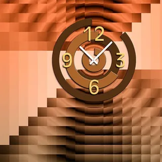 6146 Dixtime Designer Wanduhr, Wanduhren, Moderne Wohnraumuhr  70cm x 70cm