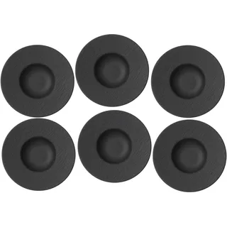 Villeroy & Boch Pastateller 28 cm schwarz 6er Set