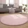 Paco Home Teppich Tatami 475 rund 24 mm Höhe Kurzflor Uni Farben mit Memory Foam waschbar pink