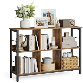 VASAGLE Bücherregal 33 x 120 x 80 cm Vintagebraun-Schwarz