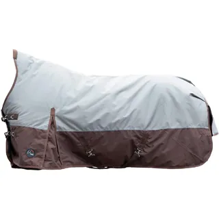 HKM Norwich- 600D mit Fleecefutter Highneckdecke, Beige/Braun, 165 | High Neck Regendecke Pferd 165 Weidedecke mit Highneck