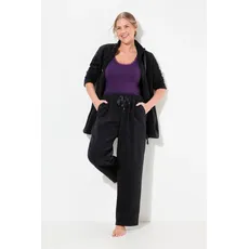 Große Größen Loungewear-Fleecehose, Damen, schwarz, Größe: 58/60, Polyester/Viskose, Ulla Popken