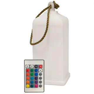 8 seasons DESIGN Gartenleuchte "Shining Lantern" 45 Weiß LED RGB E27 + Fernbedienung