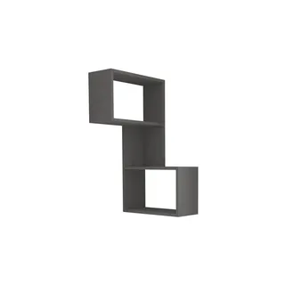Livetastic Wandboard , Anthrazit , Holzwerkstoff , 67x82x47 cm , Wohnzimmer, Regale, Wandboards