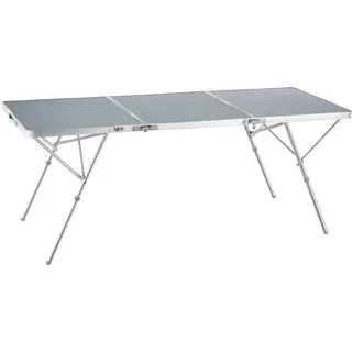 tectake Campingtisch Jumbo,180 x 70 x 70,5 cm,silber , Silberfarben , Metall , Baum/Pflanze/Natur , Rechteckig , 70x70.5x180 cm , Gartenmöbel, Gartentische, Garten-Beistelltische