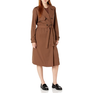 The Drop Damen Noa Trenchcoat, Kaffeebohnen, S