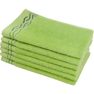 Dyckhoff Gästehandtücher »Wave« mit Jacquard-Bordüre, grün