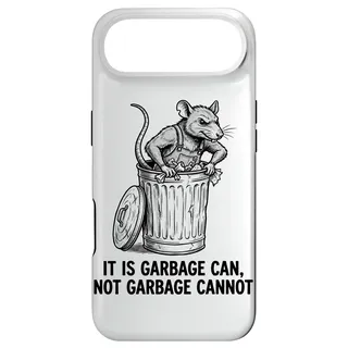 Hülle für iPhone Air Lustiger Retro-Abfalleimer für Ratten, kein Müll, kein Straßenüberlebender