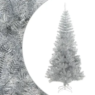 Künstlicher Weihnachtsbaum mit Ständer Silber 240 cm PET - Silber