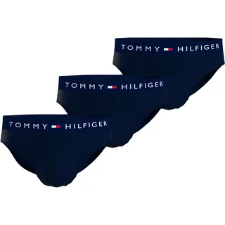 Tommy Hilfiger 3P Brief (Packung, 3er), mit Tommy Hilfiger Logoschriftzug, blau