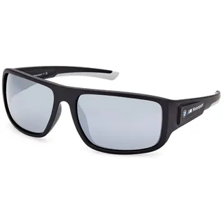 BMW M Motorsport BS0023 Herren-Sonnenbrille, Leichte Unisex-Sonnenbrille, Navigator-Gläser, Verspiegeltes Rauchglas, Mattschwarz