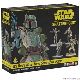 Atomic Mass Games Star Wars: Shatterpoint We don't need their Scum (Diesen Abschaum brauchen wir nicht), Squad-Erweiterung, Tabletop, 2 Spieler, ab 14+ Jahren, 90-120 Minuten, Deutsch, Mehrsprachig