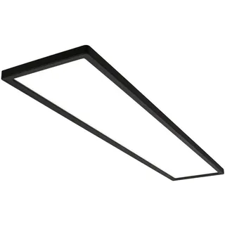 Briloner Tava LED Deckenlampe 98cm flach, neutralweißes Licht, LED Lampe, LED Deckenleuchte, Wohnzimmerlampe, LED Panel, Küchenlampe, Deckenbeleuchtung, 98x20x3 cm, Schwarz