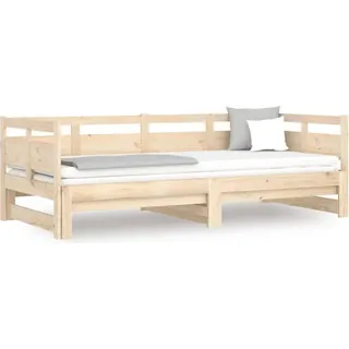 vidaXL Tagesbett Ausziehbar Massivholz Kiefer 2x(90x200) cm - Braun