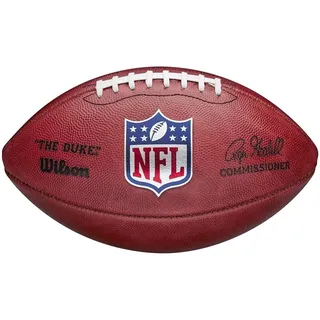 Wilson American Football NFL The Duke, Offizielle NFL-Größe, Horween-Leder, braun