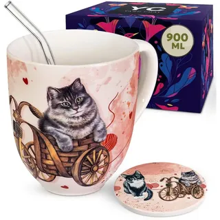 YC YANG CHAI Katzentasse 0,9 l Weiß