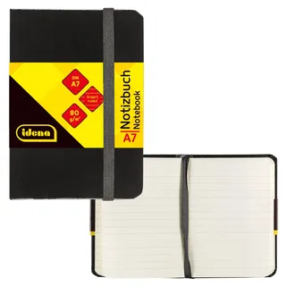 IDENA Notizbuch A7 liniert cremefarben