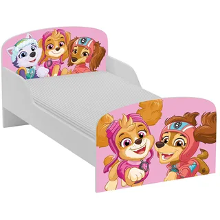 Kinderbett 140x70 Bett für Kinderzimmer mit Matratze Einzelbett für Kinder Paw Patrol Skye Liberty