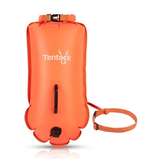 Tentock Schwimmboje Schwimmhilfe Erwachsene Outdoor Wassersport Neu aufgerüstet für 2025 Schwimmen Rettungsring SchwimmgüRtel Tauchboje Schwimmkissen wasserdichte Tasche Beutel Nasstasche28L (Orange)