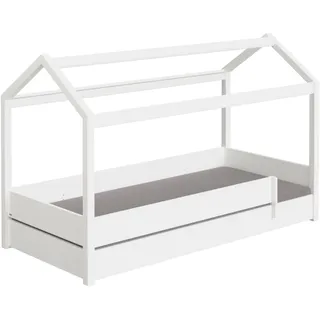 Paidi Hausbett TINY HOUSE 90 x 200 cm Buche lackiert weiß