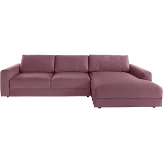 PLACES OF STYLE Ecksofa »Bloomfield, L-Form«, wahlweise mit Bettfunktion und Bettkasten, rosa