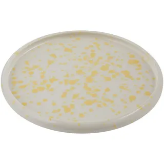 Butlers Frühstücksteller Boogy Splash , Hellgelb , Keramik , 21x2.3x21 cm , Geschirr, Teller