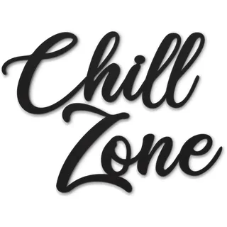 Beautiwall Chill Zone Moderne Metall Schwarz - Beschichtete Wandschmuck Metallbilder - Wohnzimmer Badezimmer Schlafzimmer Wand Deko Metalldekoration
