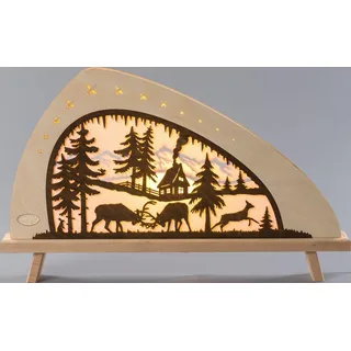 Standleuchte LED "rotwild" farbig (l/h/t): 52,0x32,0x6,0cm NEU Lichterbogen