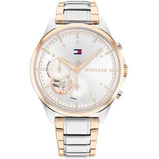 Tommy Hilfiger Multi Zifferblatt Quarz Uhr für Damen mit Zweifarbiges Edelstahlarmband - 1782415