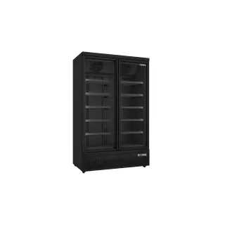 Saro Tiefkühlschrank, 2 Glastür., GTK 930 PRO, - schwarz, Robuster Tiefkühlschrank für professionelle Lagerung, 1 Stück