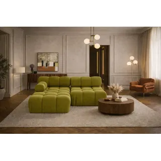 kaiser möbel Eckcouch Velours 2-Sitzer Olive