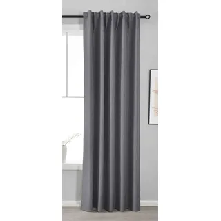 Gardinenbox Premium Verdunkelungsvorhang HxB 245x140 cm Dunkelgrau »Boston Dark« 100% Verdunkelung mit Multibandaufhängung, 2023600