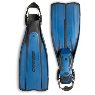 Cressi Pro Light Open Heel Tauchen Flossen, Schwarz/Blau, S/M (40/41)