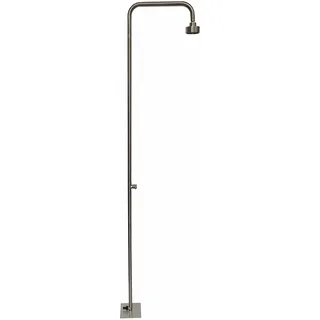Design Gartendusche Aussendusche Pooldusche Deluxe aus hochwertigem Edelstahl Nickel gebürstet, Kopf schwenkbar