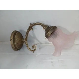 Wand Messing IN Stil Jugendstil Klassisch Mit Glas Pink Verwendung Bad Anschluss