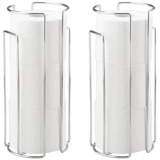 WENKO Toiletten-Ersatzrollenhalter, silberfarben