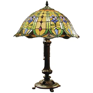 Tiffany Tischlampe Ø 40x53 cm grün bunt von LumiLamp 5LL-5317 - Bunt