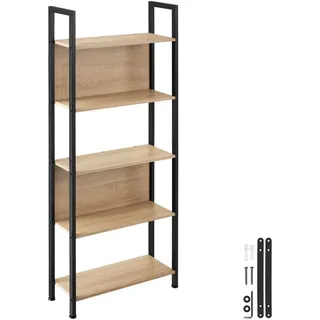 Tectake Bücherregal 62 x 24 x 165,5 cm Eiche