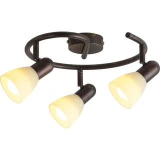 Landhaus Spotleuchte Soma braun - Weiß