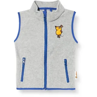 Playshoes Fleece Weste Unisex Kinder Outdoor-Oberteil, grau/melange Die Maus, 98