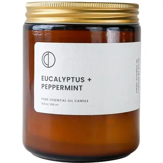 Octo Eukalyptus + Pfefferminze | Natürliche Duftkerze mit Sojawachs und ätherischen Ölen, 250 ml