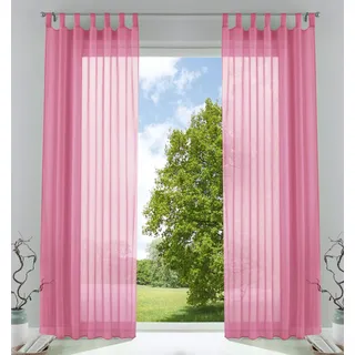Gardinenbox Schlaufenschal 140 x 245 cm Rosa 2 St.