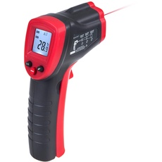 Bild Maclean MCE320 Berührungsloses Infrarot Thermometer Pyrometer Digitale Temperaturpistole -50 bis +380°C Rot/Schwarz