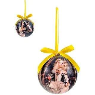 DRW Set mit 12 Weihnachtskugeln, Bild Las Meninas de Velazquez, Ø 7,5 cm