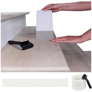 BangShou Transparente Antirutschstreifen für Treppen 15x60cm mit 15 Rollen Rutschfestes Klares Selbstklebendes Band für Kinder, Älteste, Haustiersicherheit (Installationsrolle enthalten)