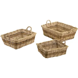 Vacchetti 4706540000 Korb, Rattan, Mehrfarbig, klein, 3 Einheiten