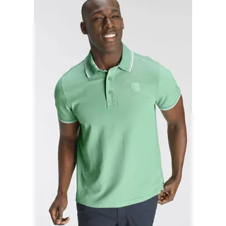 Poloshirt DELMAO "in vielen Sommer Farben Preis-Leistungs Bestseller", Herren, Gr. XXL (60/62), grün, Piqué, Obermaterial: 100% Baumwolle, unifarben, Basic, regular fit, Rippbündchen, Shirts Poloshirt, Trendige lockere Passform, immer perfekt gestylt Sportlicher Look, Topseller