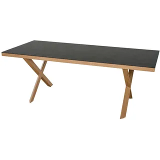 Siena Garden Catania Gartentisch 200 x 90 x 74 cm Grau/Schwarz